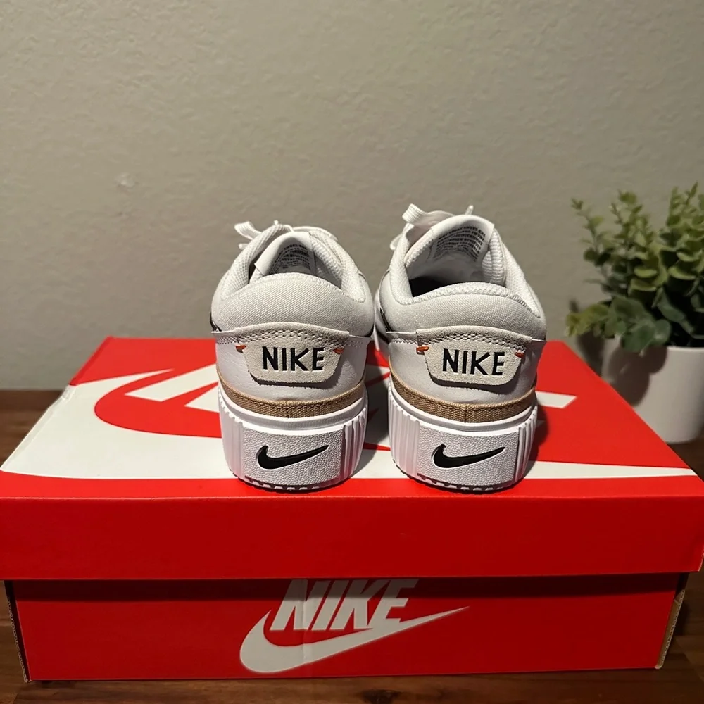 Nike Court Legacy Lift White Black Orange - Picture 3 of 8